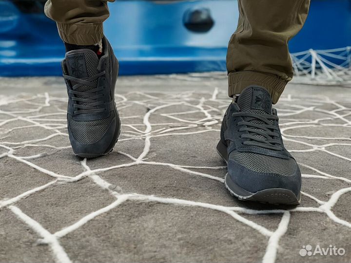 Кроссовки мужские сетка замша Reebok classic