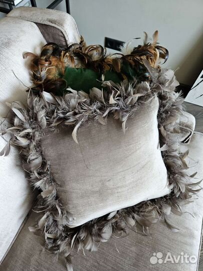 Zara home подушка c перьями оригинал