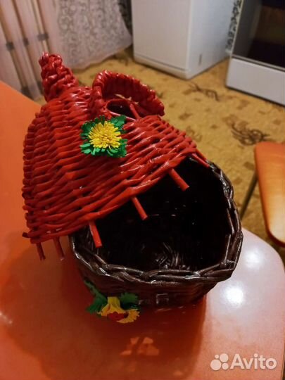 Чайный домик из бумажной лозы