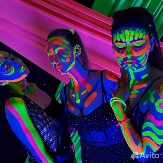 Краска неоновая BodyArt по телу