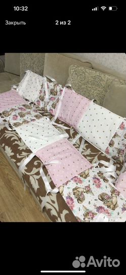 Бортики тонкие в детскую кроватку