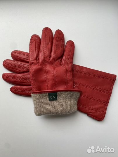 Перчатки зимние женские кожаные 6,5