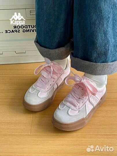 Кроссовки кеды Kappa с pinterest розовые pink