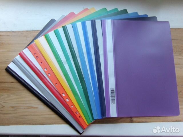 Папка-скоросшиватель, пластик, б/у