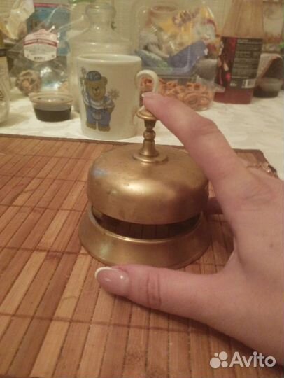 Медный позолоченный звонок