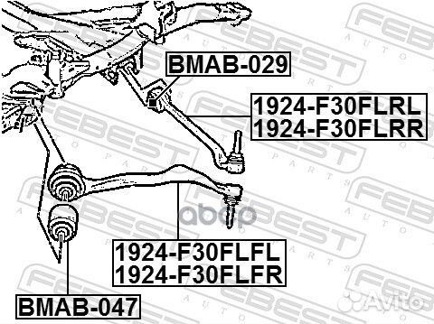 Рычаг передний нижний левый 1924F30flrl Febest