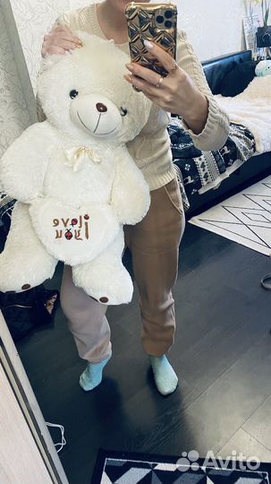 Плюшевый белый медведь 65 см