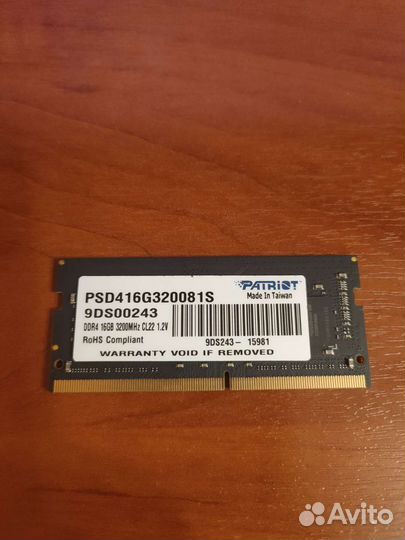 Модуль память Patriot psd416g320081s DDR4 16 Гб