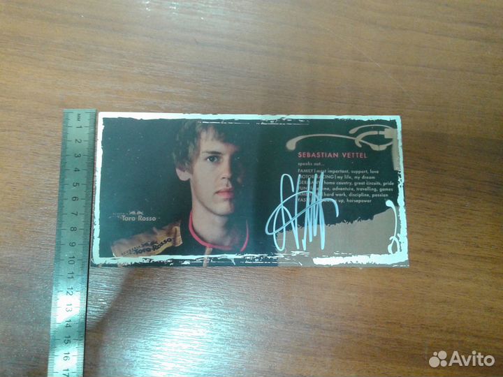 Автограф Себастиана Феттеля (2008, Формула 1)