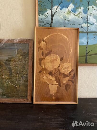 Картина репродукция на дереве СССР