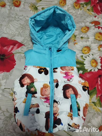 Куртка безрукавка детская осень-весна 1-3 года