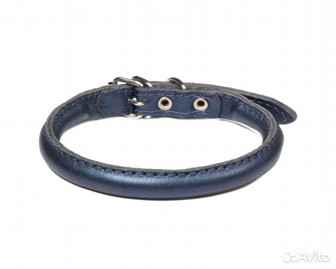 Ошейник Gamma кожаный круглый 14*380мм, цветной