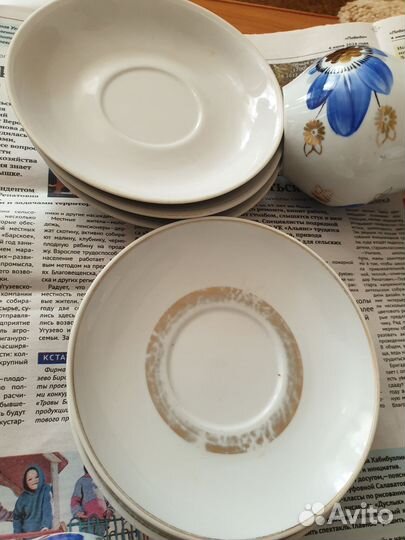 Чайный фарфоровый сервиз времен СССР Барановка
