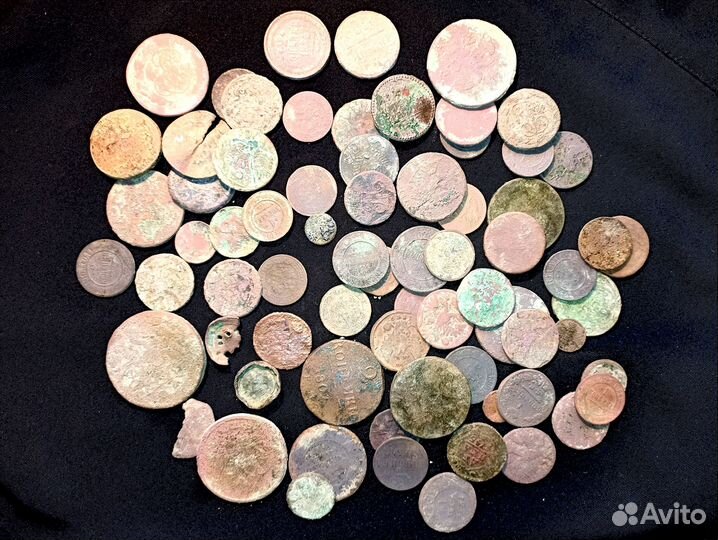 Царские медные монеты. Лот
