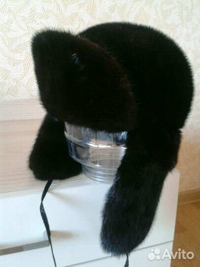 Шапка ушанка, норка, женская