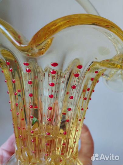 Вазы из цветного стекла времен СССР