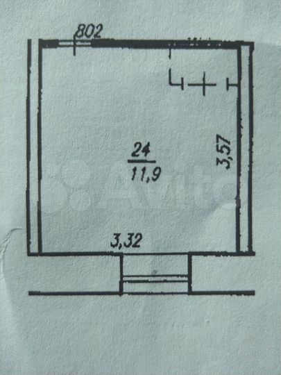 Комната 12 м² в 2-к., 8/9 эт.