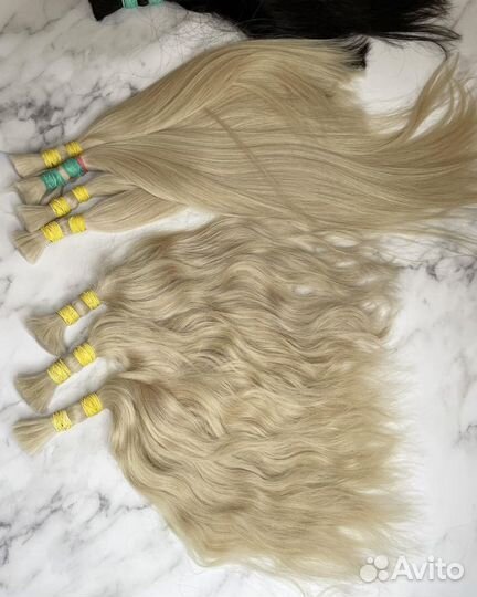 Волосы натуральные блонд