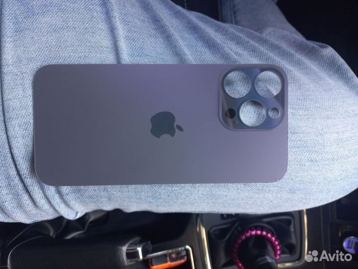 Заднее стекло на iPhone 14 про max Фиолетовое