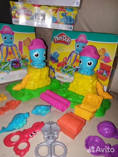 Play-doh веселый осьминог оригинал +пластилин