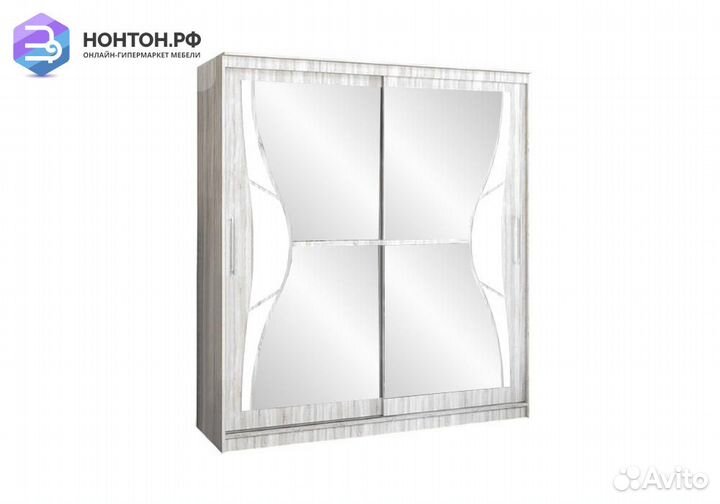 Шкаф-купе Элегант-1 сандал светлый