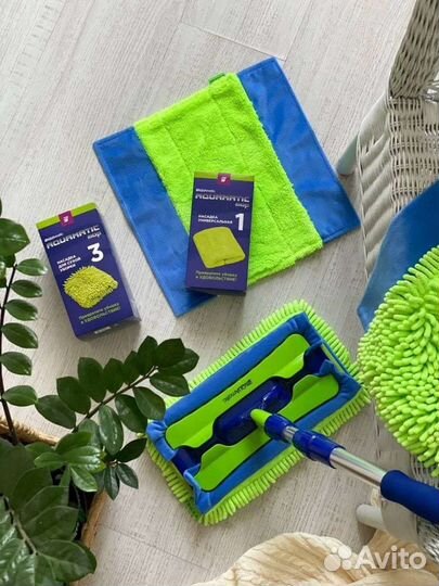 Универсальна швабра greenway с двумя насадками