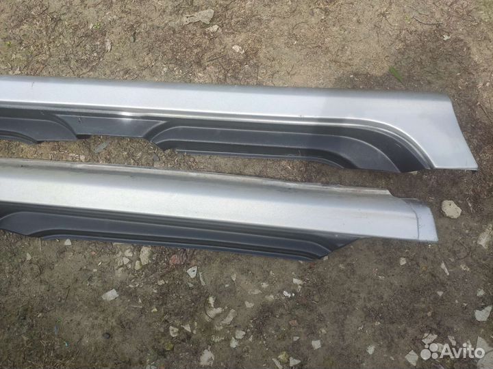 Пороги защитные пластиковые для Лада Калина