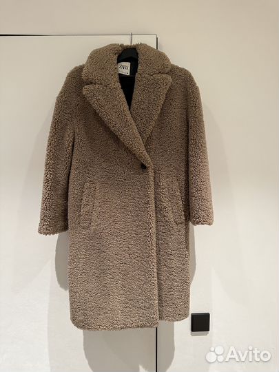 Пальто тедди zara