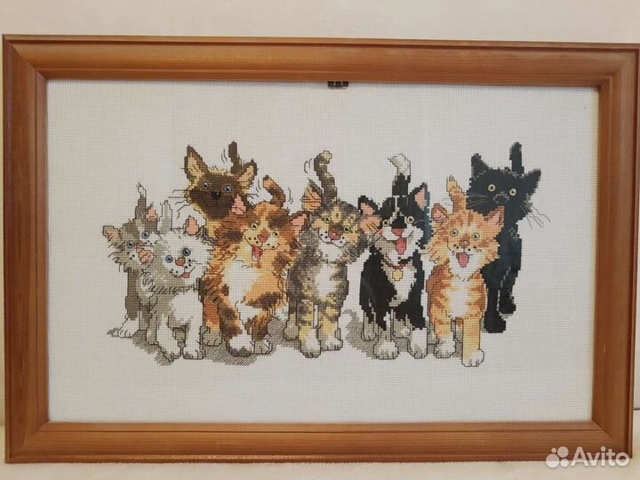 Вышивка коты и собаки