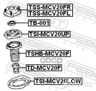 Опора переднего амортизатора левая tssmcv20FL F