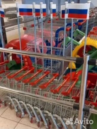 Тележка детская с флажком арт 10