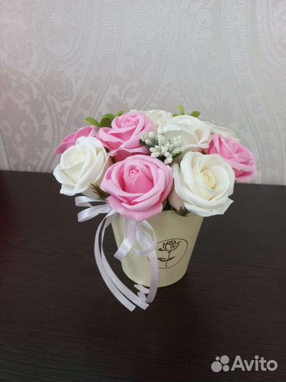 Букет из мыльных роз