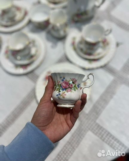 Royal albert фарфор, кофейный сервиз. Винтаж
