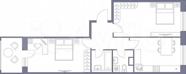 2-к. квартира, 66,3 м², 15/15 эт.