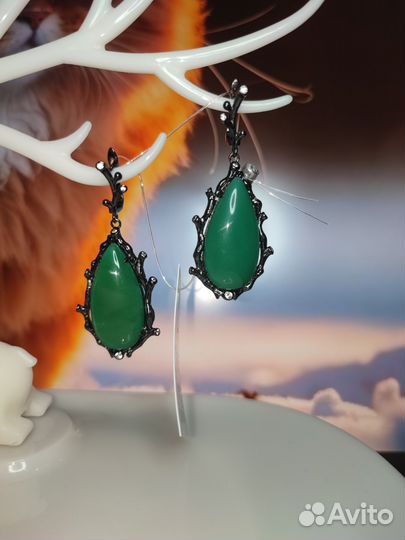 Серебряные серьги новые