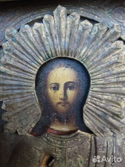 Икона Венчальная пара с голубям