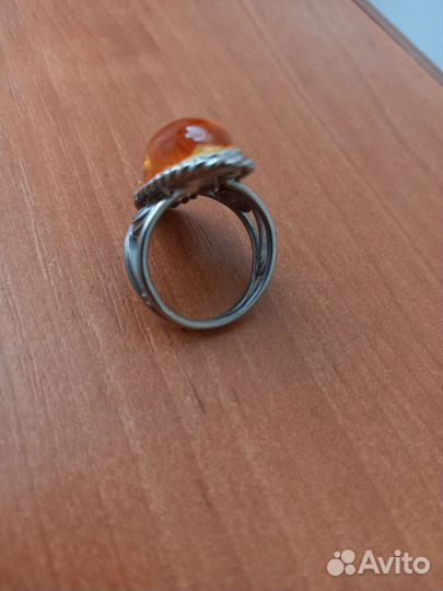 Кольцо янтарь СССР