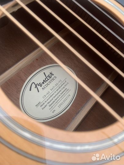 Акустическая гитара fender cd 60
