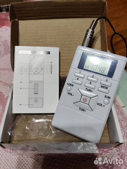 Карманный стерео тюнер fm HRD-120