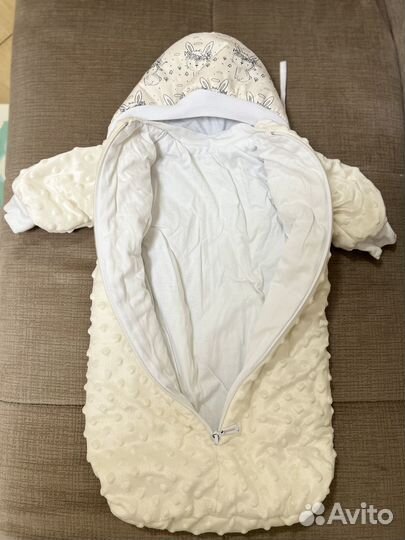 Детский зимний конверт кокон