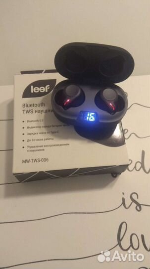 Беспроводные bluetooth наушники true wireless leef