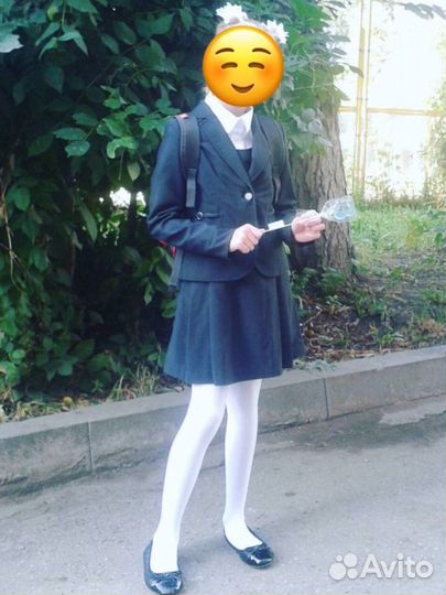 Костюм школьный (сарафан + пиджак) 122-128