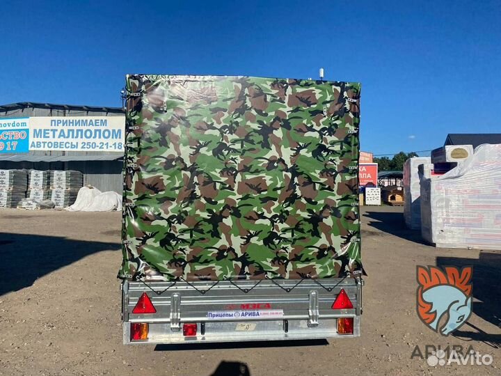 Прицеп с тентом аэро 150 см 33.022. Установка.Лице