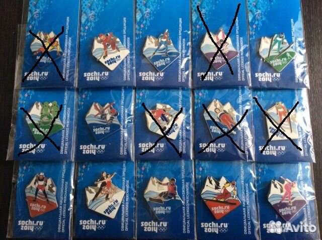 Значки Sochi 2014. Вариант 1