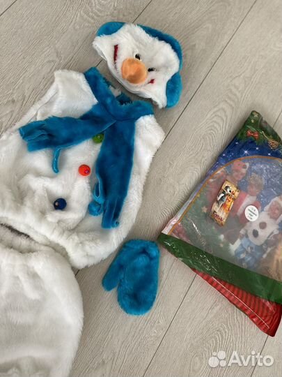 Новогодний костюм снеговика 110