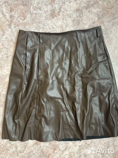 Юбка кожаная