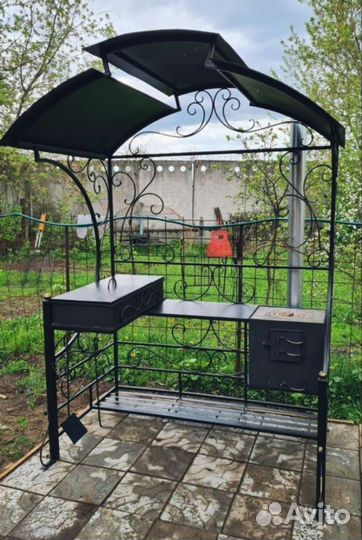 Мангал с печью