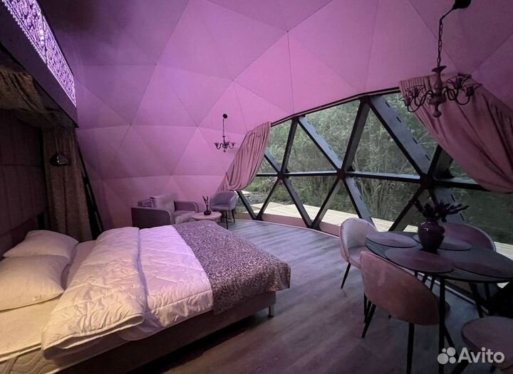 Шатер всесезонный, геодезический купол диаметр 7м