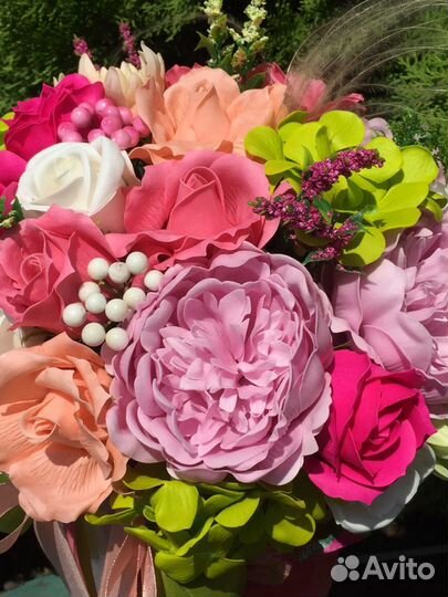 Букет из мыльных цветов