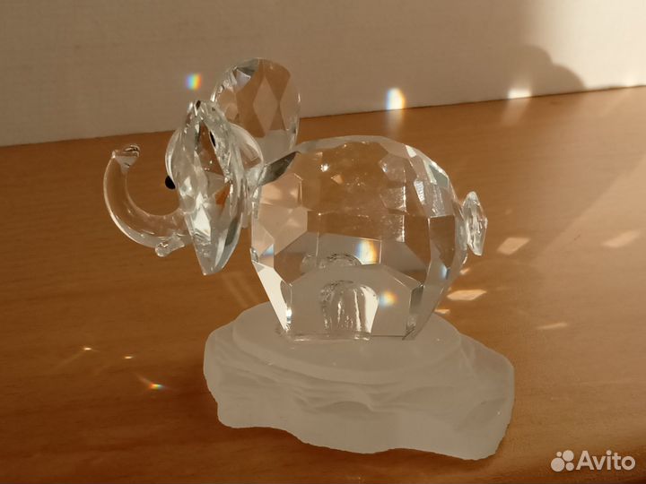 Хрустальные слоники, винтаж, Италия